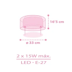 Dalber Unicorns plafondlamp eenhoornmotief 1-lamps