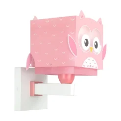 Dalber wandlamp Little Owl met stekker, roze