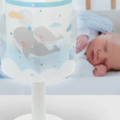 Dalber Whale Dreams tafellamp, blauw