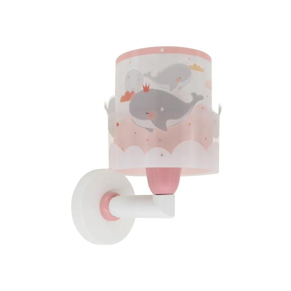 Dalber Whale Dreams wandlamp, pink