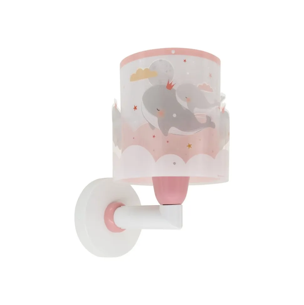 Dalber Whale Dreams wandlamp, pink