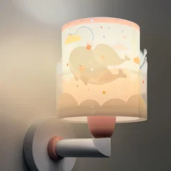 Dalber Whale Dreams wandlamp, pink