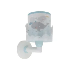 Dalber Whale Dreams wandlamp, blauw
