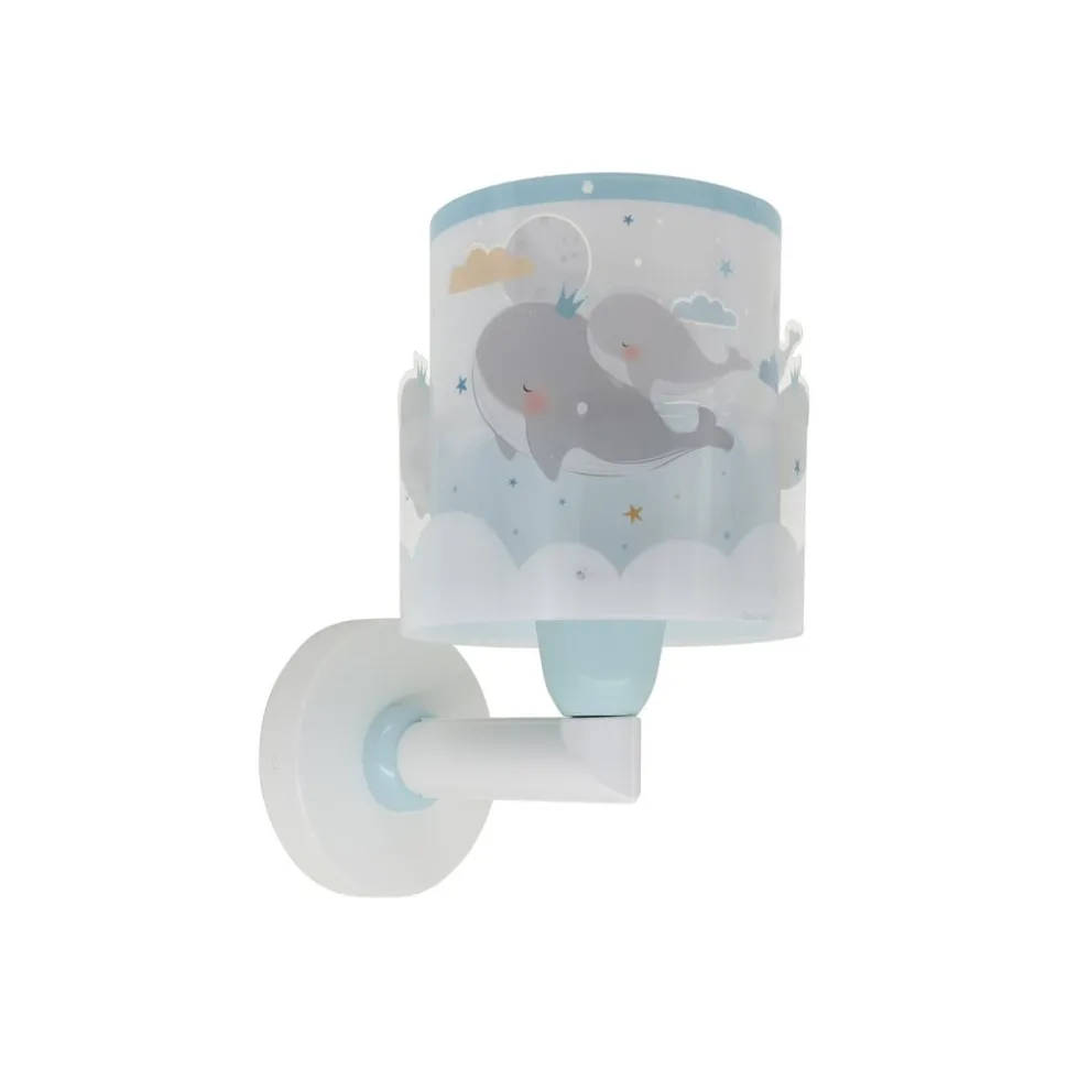 Dalber Whale Dreams wandlamp, blauw
