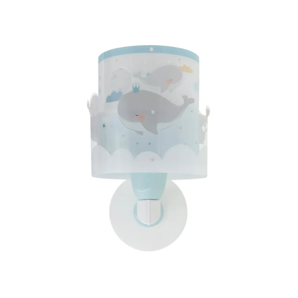 Dalber Whale Dreams wandlamp, blauw