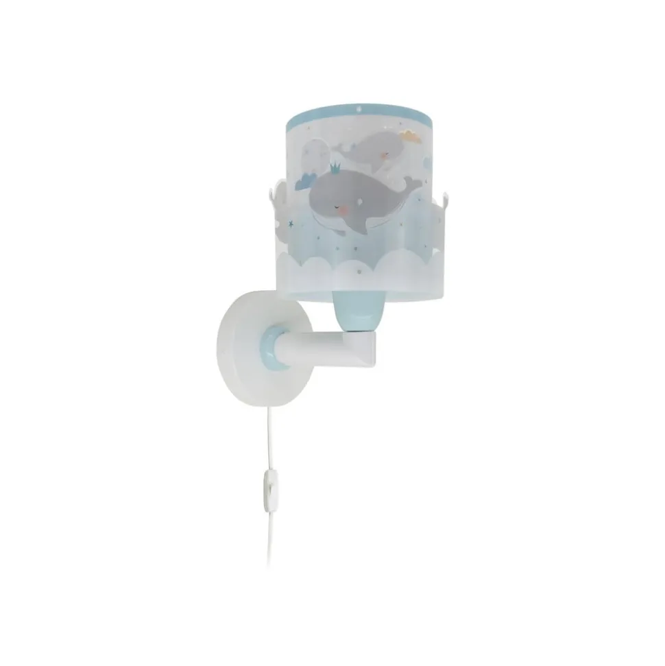 Dalber Whale Dreams wandlamp, blauw