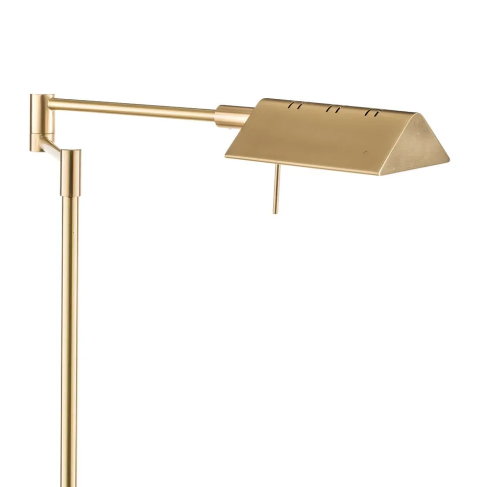 Danuta verstelbare LED vloerlamp, mat messing