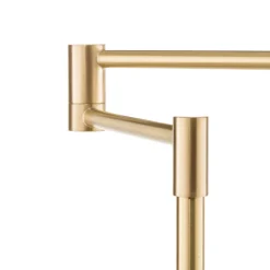 Danuta verstelbare LED vloerlamp, mat messing