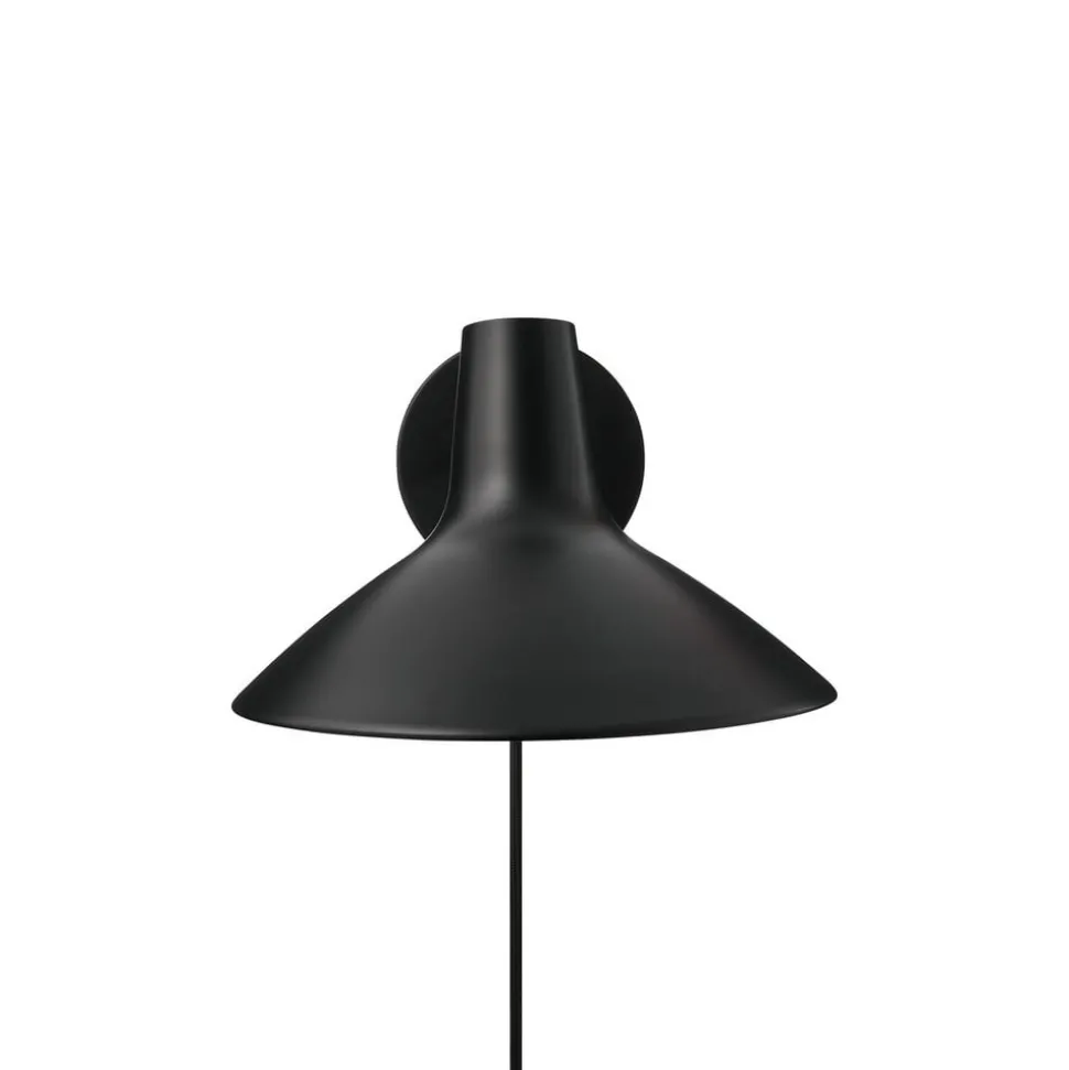 Darci korte wandlamp, projectie 33,5 cm, zwart