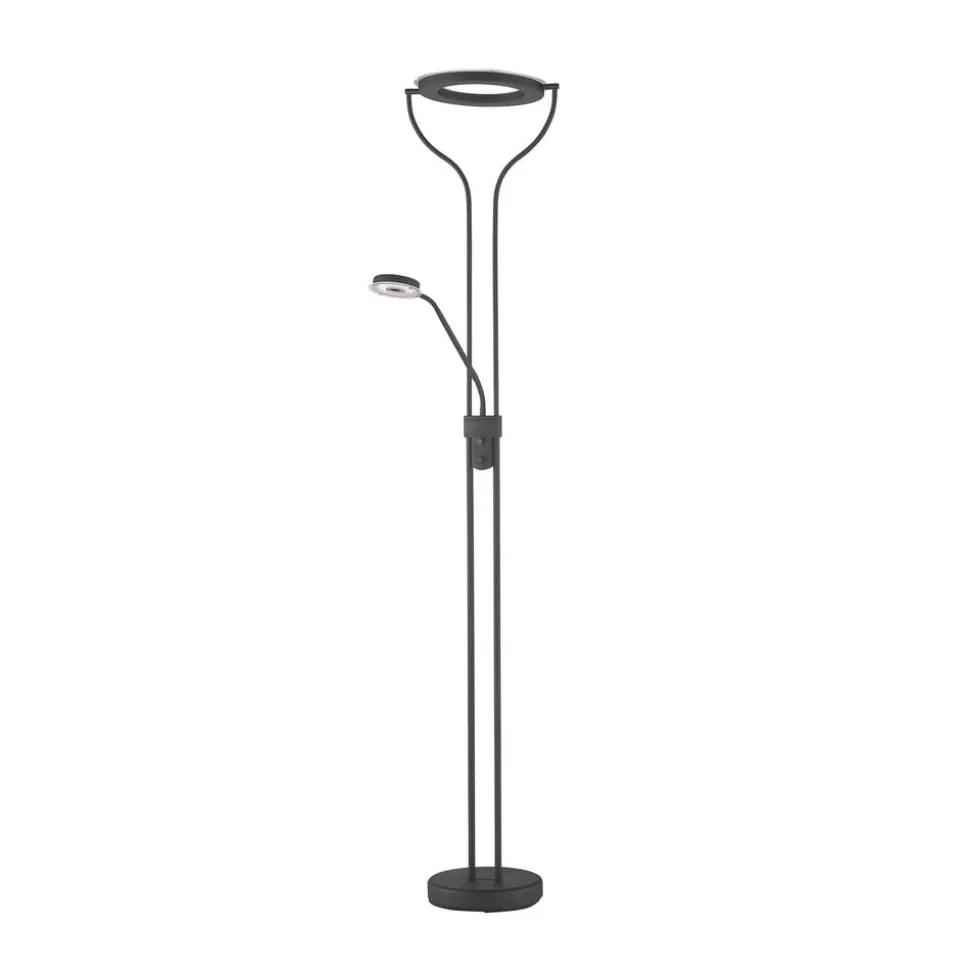 Davos LED vloerlamp, zwart, hoogte 180 cm, 2-lamps, CCT