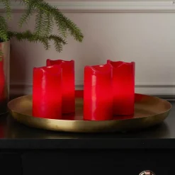 4-de set - Candle LED kaarsen, rood