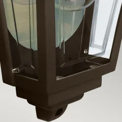 Deco Lane buitenwandlamp, brons, lantaarn, aluminium, IP44