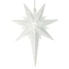 Decoratie ster Betlehem van metaal, wit