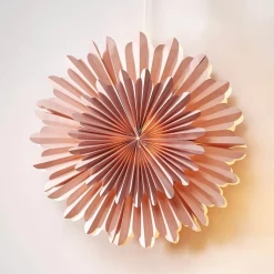 Decoratie ster Crystal papier zonder fitting roze