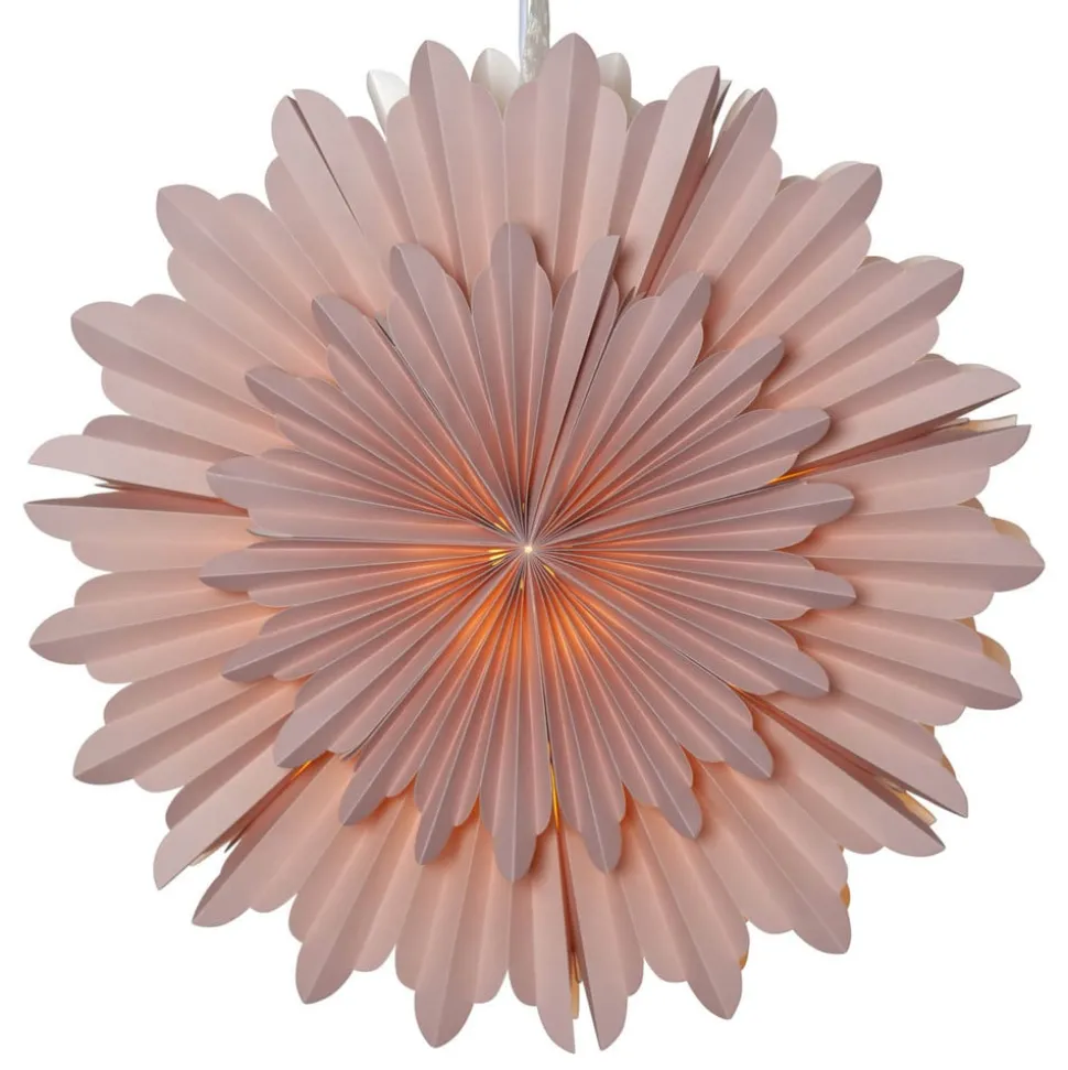 Decoratie ster Crystal papier zonder fitting roze