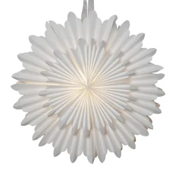 Decoratie ster Crystal papier zonder fitting wit