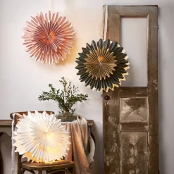 Decoratie ster Crystal papier zonder fitting wit