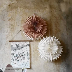 Decoratie ster Crystal papier zonder fitting wit