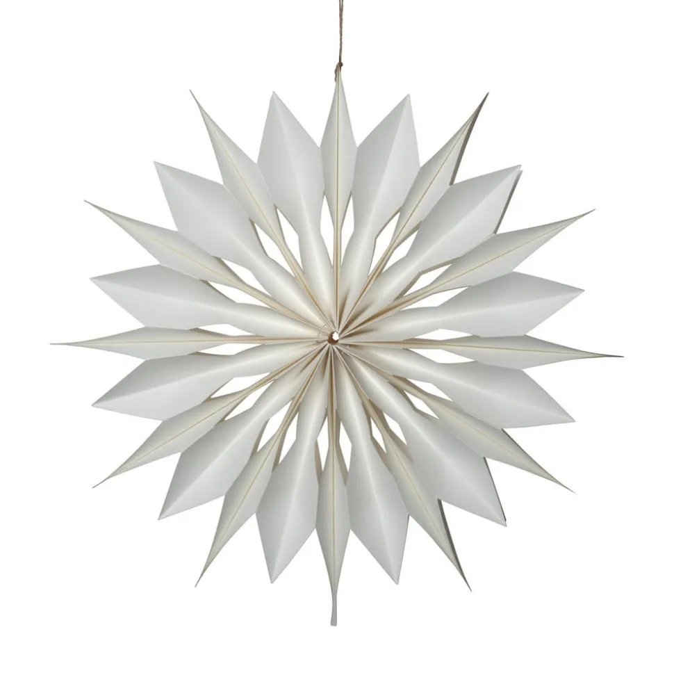 Decoratie ster Flinga papier met magneet, batterij