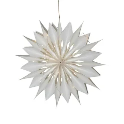 Decoratie ster Flinga papier met magneet, batterij