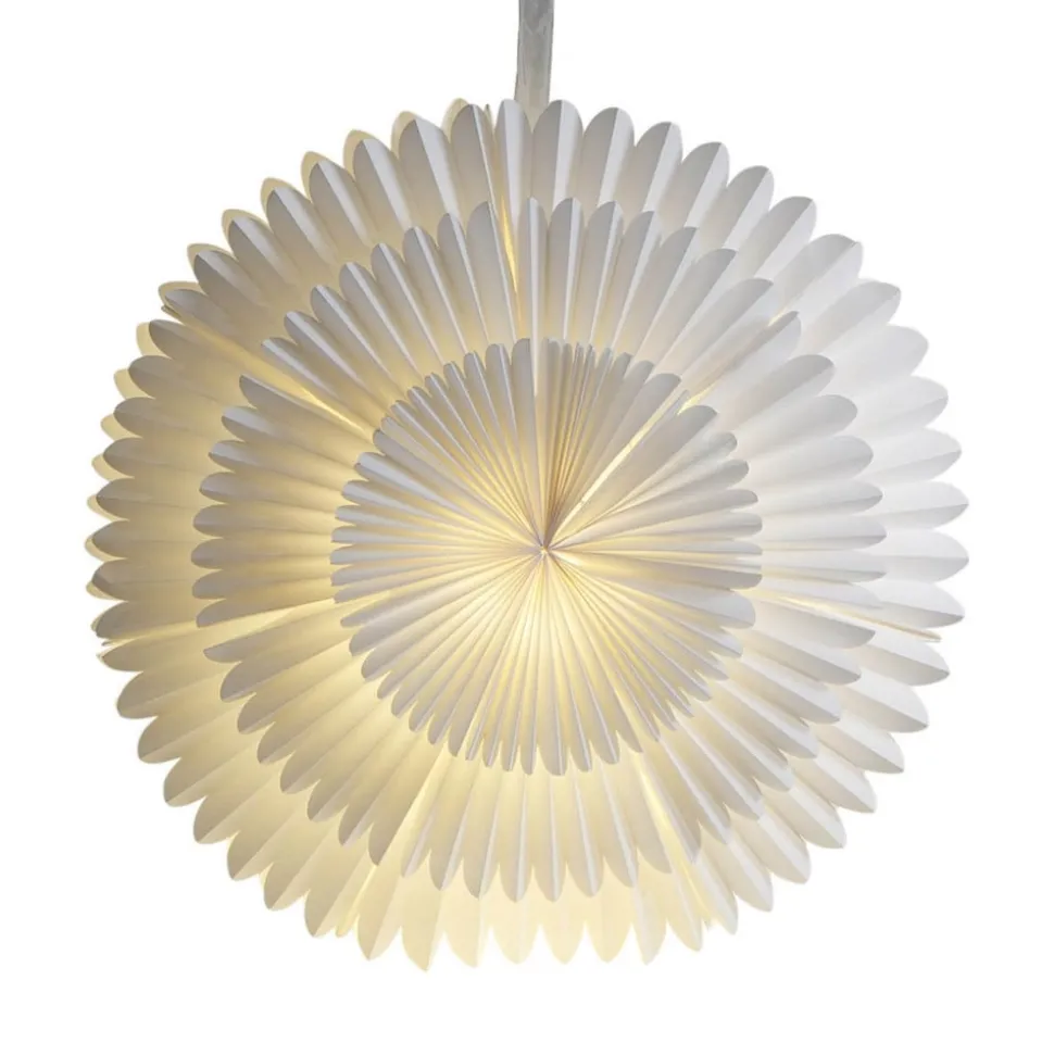 Decoratie ster Frost, papier z. fitting Ø 50cm wit