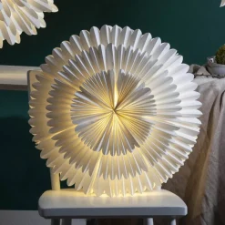 Decoratie ster Frost, papier z. fitting Ø 50cm wit