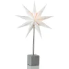 Decoratie ster Hard als tafellamp, 58cm hoog, wit