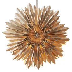 Decoratie ster Ice, papier, zonder fitting beige