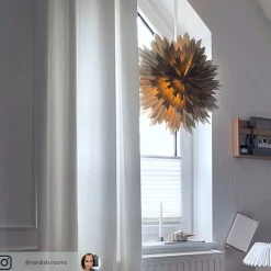 Decoratie ster Ice, papier, zonder fitting beige