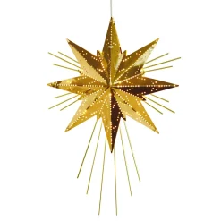 Decoratie ster Mini Luxe van metaal, messing