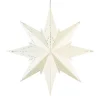 Decoratie ster Mini van metaal, wit