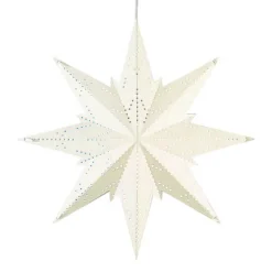 Decoratie ster Mini van metaal, wit