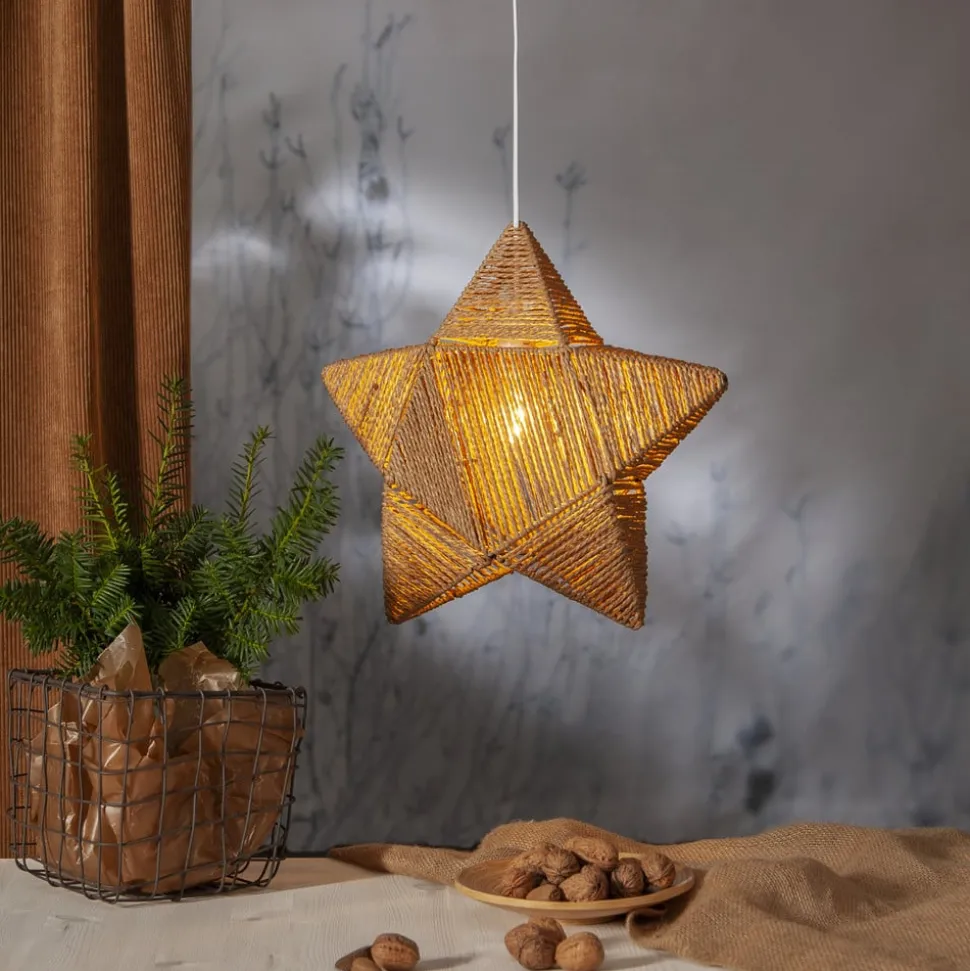 Decoratie ster Rappe van papieren koorden, hangend