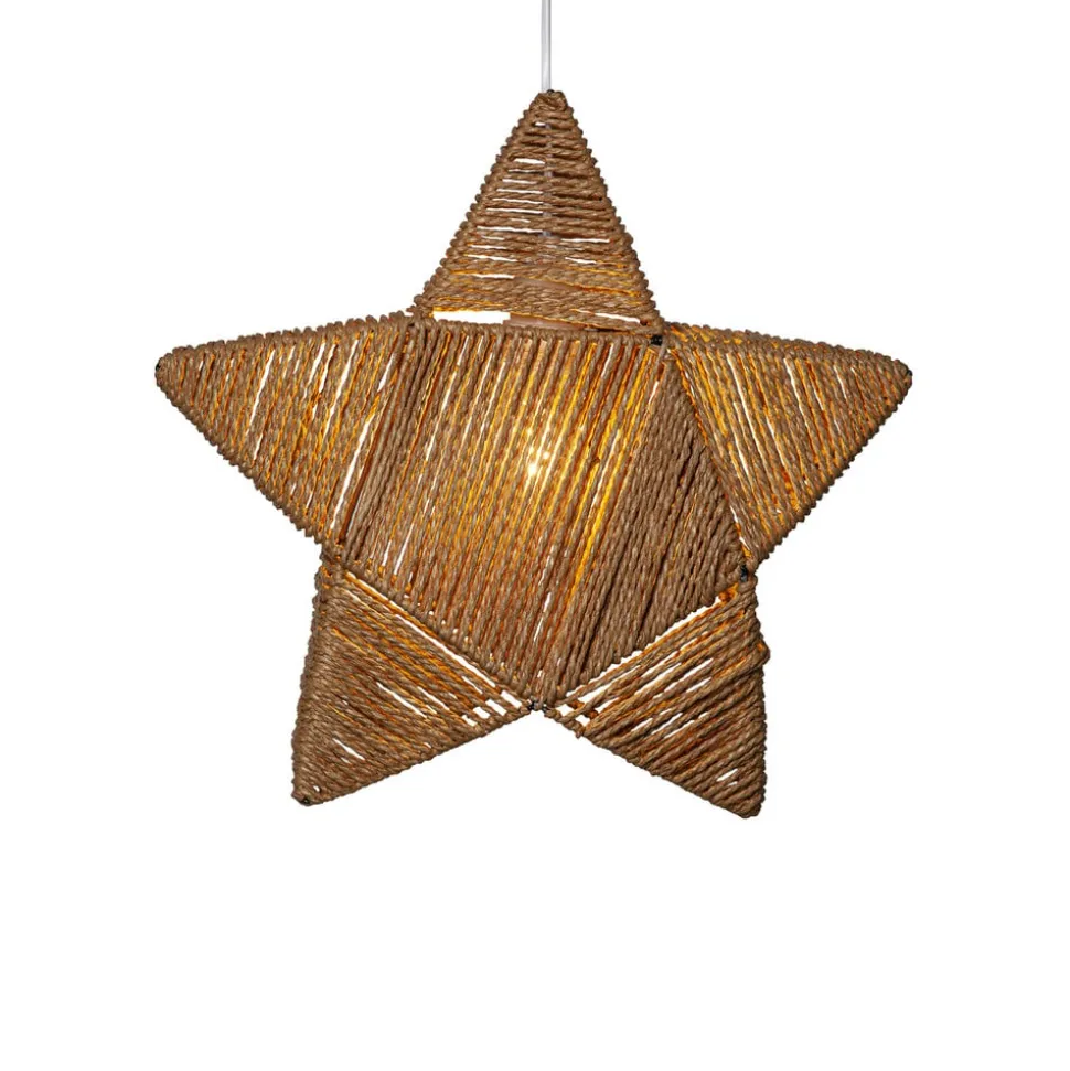 Decoratie ster Rappe van papieren koorden, hangend