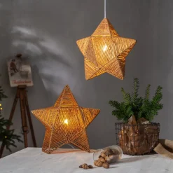 Decoratie ster Rappe van papieren koorden, hangend