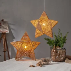 Decoratie ster Rappe van papieren koorden, hangend