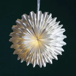 Decoratie ster Snow papier z. fitting Ø 50cm wit