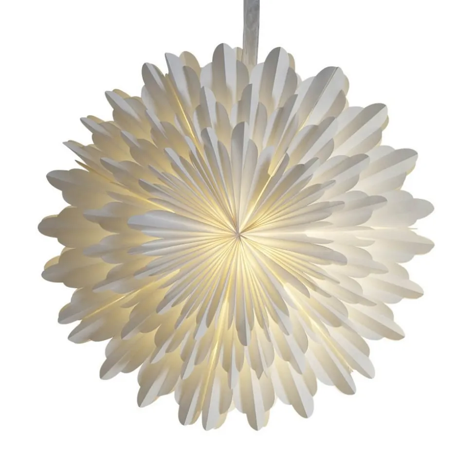 Decoratie ster Snow papier z. fitting Ø 50cm wit