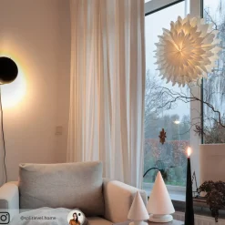 Decoratie ster Snow papier z. fitting Ø 50cm wit