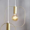 Decoratie-hanglamp Shape met vierkant, goud