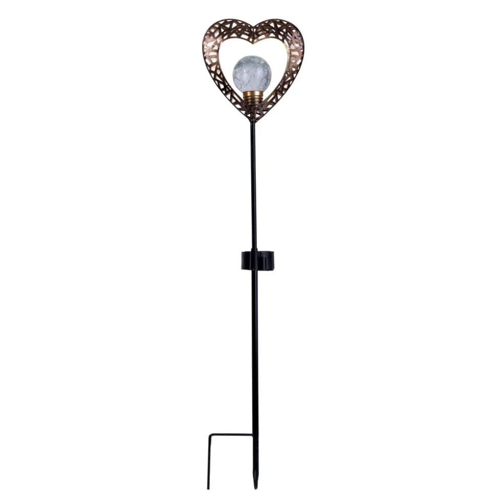 Decoratie-lamp solar Hart, aardspies, LED 2x