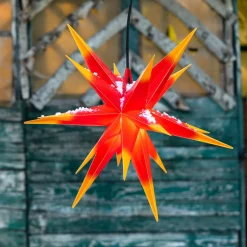 Decoratie-ster, buiten, 18-pnt, Ø 40 cm rood/geel