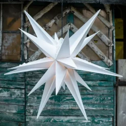 Decoratie-ster XXL buiten, 18-punten, Ø 80 cm wit