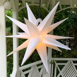 Decoratie-ster XXL buiten, 18-punten, Ø 80 cm wit