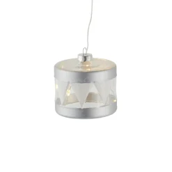 Decoratieve hanger Elly met LED, Ø 7 cm, zilver
