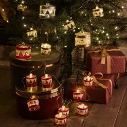 Decoratieve hanger Elly met LED, Ø 7 cm, rood