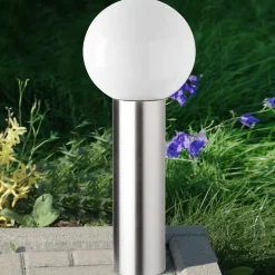 Decoratieve Kekoa sokkellamp van roestvrij staal