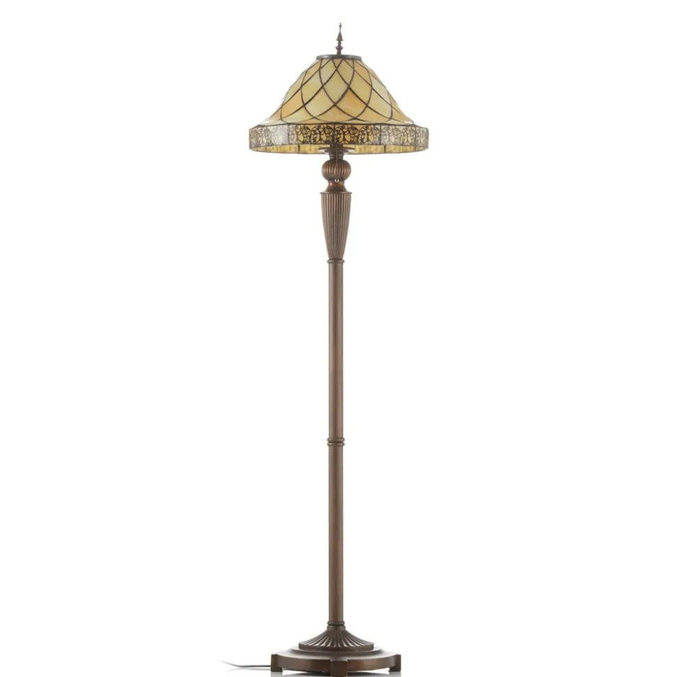 Decoratieve vloerlamp Diamond met Tiffany-kap