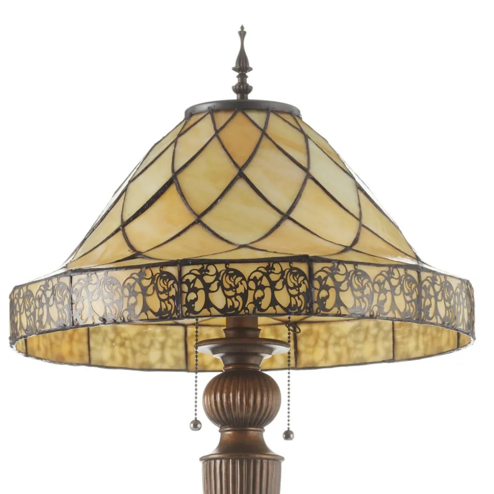 Decoratieve vloerlamp Diamond met Tiffany-kap