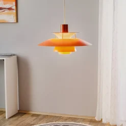 Deense designer hanglamp PH 5, oranje